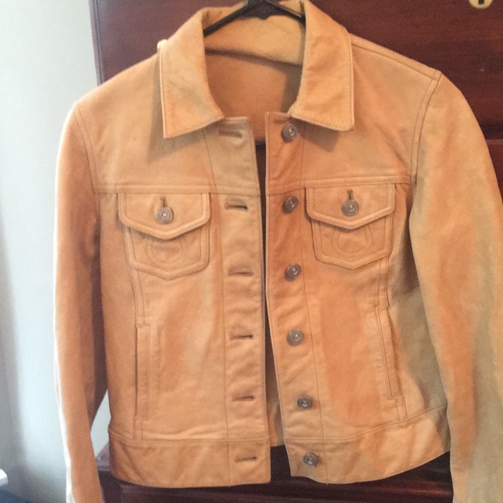Gap leather jean style jacket